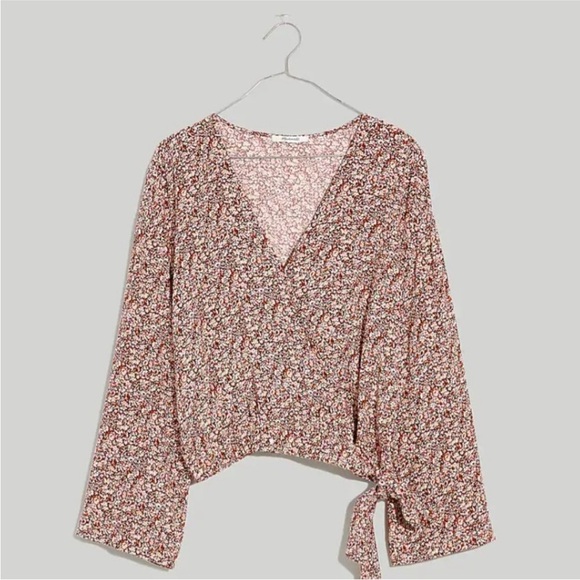 MADEWELL Tie-Waist Wrap-Top Floral Print in Cottage Garden - Picture 2 of 10